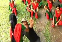 ময়মনসিংহে বখাটেদের উৎপাত থেকে বাঁচতে ছাত্রীরা শিখছে মার্শাল আর্ট