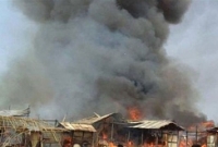 বাংলাদেশ সীমান্তে মিয়ানমারের  গ্রামগুলোতে আগুন, গুলি