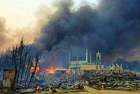 ২০০ বছরের পুরনো মিয়াজানপুর জামিয়া মাদরাসা গানপাউডার দিয়ে পুড়িয়ে ফেলা হলো