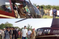 হেলিকপ্টারে চড়ে কনের বাড়িতে বর, উৎসুক জনতা ঠেকাতে পুলিশ