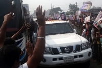 খালেদার যাত্রাপথে নারায়ণগঞ্জ বিএনপির শোডাউন