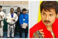  দক্ষিণ কোরিয়ায় কারাতে প্রতিযোগিতায় রুপা জিতেছেন চিত্রনায়ক আলেকজান্ডার বো