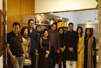 বাসায় তারকাদের ঢল: ‘স্মরণীয় রাত’ তিশা-ফারুকীর