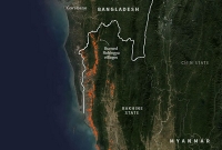জ্বালিয়ে দেয়া হয়েছে পুরো রাখাইন রাজ্য