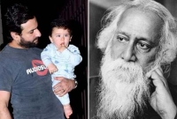 তৈমুরের মধ্যে রয়েছেন রবীন্দ্রনাথ ঠাকুর, বললেন সাইফ