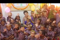 এতিম বাচ্চাদের সাথে আনন্দে উল্লাসে পরীমনি