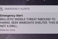 ভুল করে বোতামে চাপ দেয়ায় যুক্তরাষ্ট্র জুড়ে ক্ষেপণাস্ত্র হামলার আতঙ্ক!