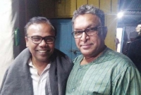 শুটিংয়ের ফাঁকে ঢাকার বাবুর সঙ্গে বাহুবলীর চাচা বিজ্জলাদেবা