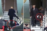  স্ত্রীকে ফেলে দৌড় দিলেন ডোনাল্ড ট্রাম্প!