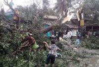 ভয়াবহ কাল বৈশাখী ঝড়ে লণ্ডভণ্ড দুটি গ্রাম