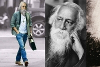 জিন্স-টি শার্ট, হাতে উল্কির ‘আধুনিক’ রবীন্দ্রনাথকে নিয়ে বিতর্ক