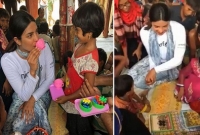 রোহিঙ্গা শিশুদের সঙ্গে সাপ-লুডু খেলায় মেতেছেন প্রিয়াঙ্কা চোপড়া