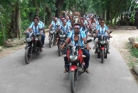 মানিকগঞ্জে আর্জেন্টিনা সমর্থকদের বিশাল মোটরসাইকেল শোভাযাত্রা