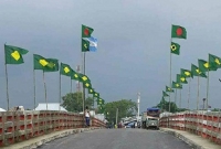 পটুয়াখালীতে ব্রাজিলের পতাকায় সাজল সেতু