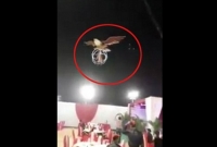 ঈগলে চড়ে বিয়ের আসরে দম্পতি! 