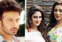 শাকিবের টানে ঢাকায় আসছেন নুসরাত ও সায়ন্তিকা