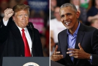 নির্বাচনের আগে ট্রাম্প-ওবামার লড়াই