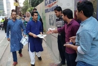 ঢাকা-১৭ আসনে পার্থর সঙ্গে নির্বাচনী প্রচারণায় তাবিথ আওয়াল