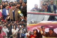 নায়ক ফারুকের প্রচারণায় তারকাদের দেখতে মানুষের ঢল