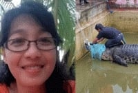  পোষা কুমির এক নারীর শরীরের অর্ধেকেরও বেশি খেয়ে ফেলল!