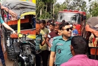 বাস-মাহেন্দ্রের মুখোমুখি সংঘর্ষে চালকসহ নিহত ৬