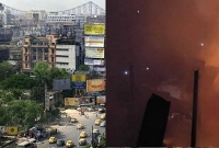 কলকাতায় ভয়াবহ আগুন, কালো ধোঁয়ায় আচ্ছন্ন পুরো এলাকা