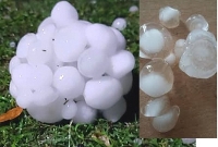 হাফ কেজি ওজনের শিলা বৃষ্টি!