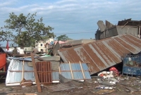 মাত্র পাঁচ মিনিটের ঘূর্ণিঝড়ে লন্ডভন্ড গেছে দুই শতাধিক ঘরবাড়ি ও দোকানপাট