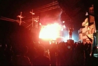 বরগুনায় ভয়াবহ আগুন, সাত দোকান পুড়ে ছাই