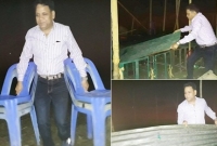 অশ্লীল যাত্রার প্যান্ডেল ভেঙ্গে দিলেন ওসি মনিরুল ইসলাম