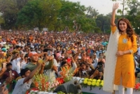 বিশাল ভোটের ব্যবধানে চিত্রনায়িকা মিমি জয়ী