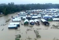 তলিয়ে গেছে রোহিঙ্গা শিবির