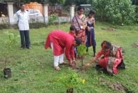 একশো চারাগাছ রোপন করে শ্বশুরবাড়িতে পা রাখলেন নববধূ