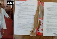 রাজ্যসভায় ভারতের সংবিধান ছিড়ে সংসদ থেকে বেরিয়ে যান জম্মু কাশ্মীরের নেতা, ছিঁড়ে ফেলেন নিজের জামাও!