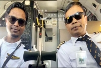 রোমাঞ্চকর মুহূর্ত বিমান বাংলাদেশ ফ্লাইটে, বাবা-ছেলে একসঙ্গে উড়ালেন বিমান