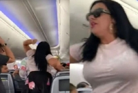 অন্য সুন্দরী নারীর দিকে তাকানোয় প্রেমিককে উড়ন্ত বিমানেই পেটালেন প্রেমিকা