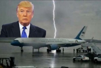ডোনাল্ড ট্রাম্পকে বহনকারী অফিশিয়াল বিমানে ভয়া'বহ বজ্রপাত!