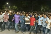 শোভন-রাব্বানীর বিচার দাবিতে মধ্যরাতে ঢাবির টিএসসিতে বিক্ষোভ