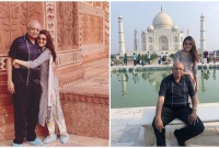 বাবার সঙ্গে জীবনে প্রথম তাজমহল দেখে উচ্ছ্বসিত কাজল আগারওয়াল