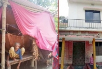 বউ নিয়ে দোতলা বাড়িতে ছেলে, ৮৫ বছরের বৃদ্ধা অসহায় মা ভাঙা ঘরে