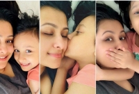 মেয়ের সঙ্গে পূর্ণিমার খু'নসুটি, ছবি ভাই'রাল