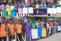 সাকিবের নিষেধাজ্ঞার প্রতিবাদে উত্তাল সিলেটও