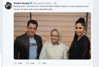 প্রধানমন্ত্রী শেখ হাসিনাকে নিয়ে সালমান খানের টুইট