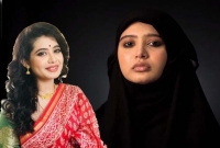 নাগরিকত্ব বিলের জেরে বোরকা পরে জাতীয় সংগীত গাইলেন ভারতীয় হিন্দু অভিনেত্রী