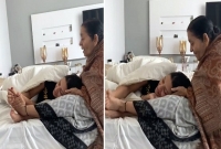 গায়ে জ্বর নিয়ে শাশুড়ির পা টিপছেন শুভশ্রী, ভিডিও করলেন রাজ
