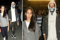 মুখে ১৭টি সেলাই, মুখ ঢেকে স্ত্রীর সঙ্গে বাড়ি ফিরলেন শহিদ কাপুর