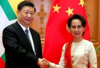 'নিঃসঙ্গ' অংসান সুচির পাশে দাঁড়ালেন চীনের প্রেসিডেন্ট জিনপিং