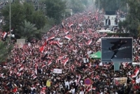 ইরাক থেকে মার্কিন সেনা প্রত্যা'হারের দাবিতে বাগদাদে লাখ লাখ জনতার বিক্ষো'ভ!