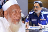 হেফাজত আমির আল্লামা শফীর দোয়া নিলেন চট্টগ্রামের ডিআইজি