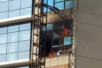 রাজধানীর দৈনিক বাংলা মোড়ে ডিআর টাওয়ারে আ'গুন